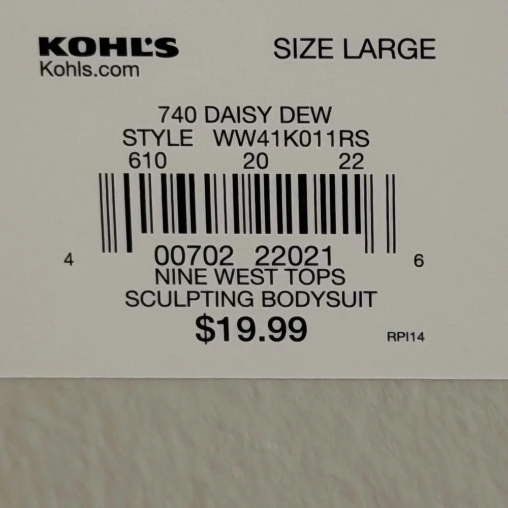 Nine West Women's Large Cream Bodysuit - Picture 6 of 7